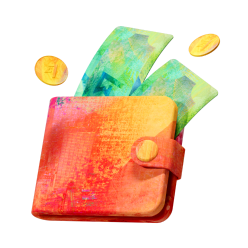Send Money with phone isolated