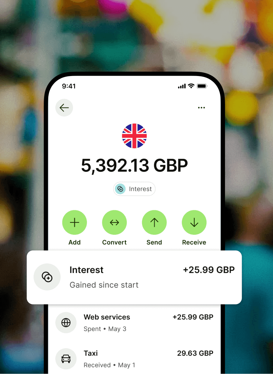 Earn interest on your british pounds